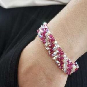 PULSERA de plata con cristal europeo modelo ROMANCE 2
