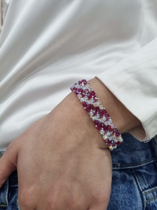 PULSERA de plata con cristal europeo modelo ROMANCE 2 - Image 3