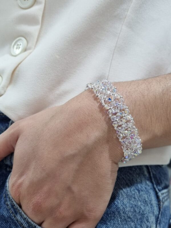 PULSERA de plata con cristal europeo modelo ROMANCE 2