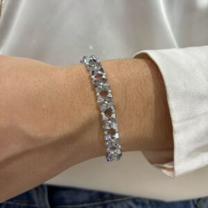 PULSERA de plata con cristal europeo modelo ROMANCE 1