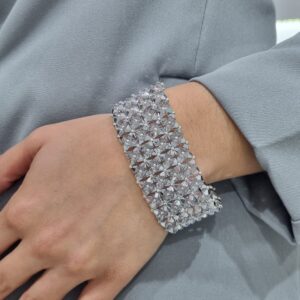 PULSERA de plata con cristal europeo modelo ROMANCE 4