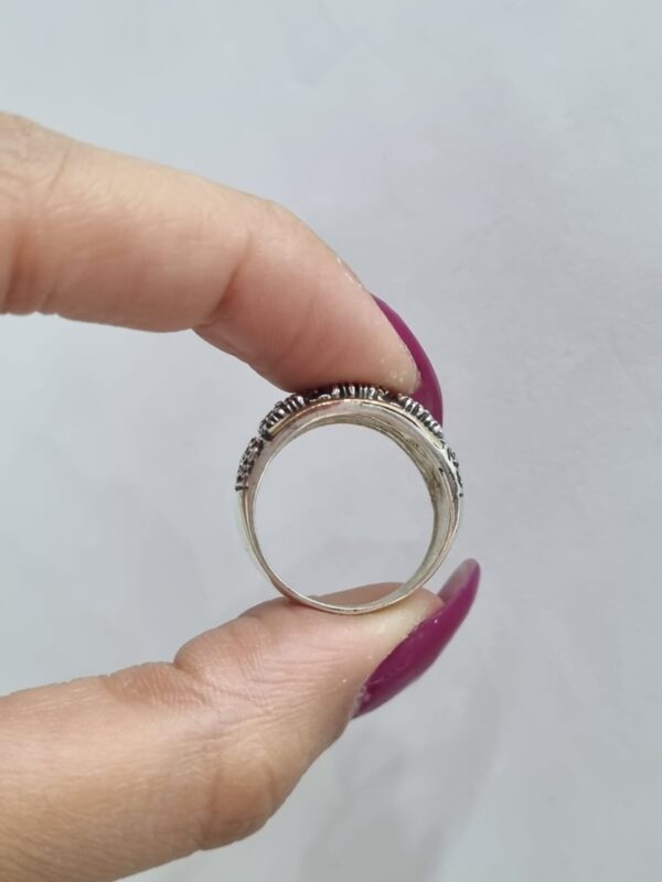 ANILLO de plata con oro diseño LECHUZAS n16 - Image 2