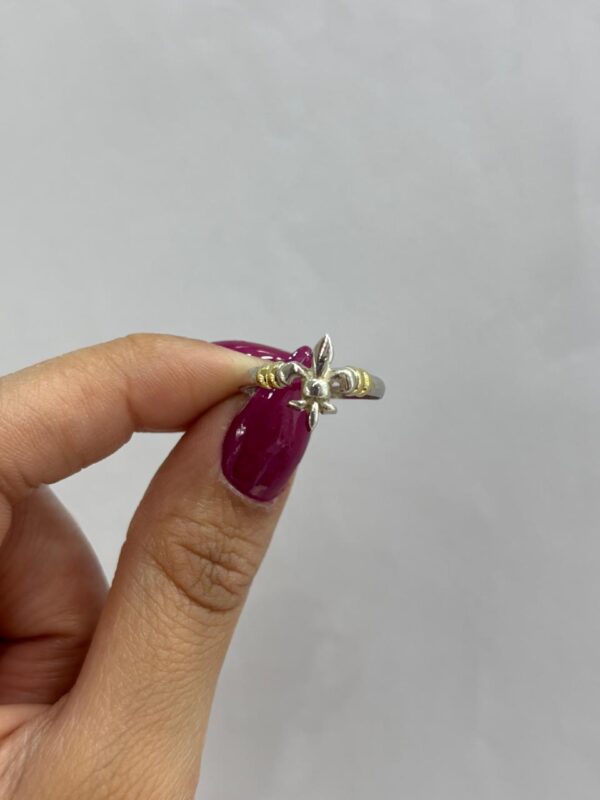 ANILLO de plata y oro con "FLOR DE LIS" n15 - Image 2