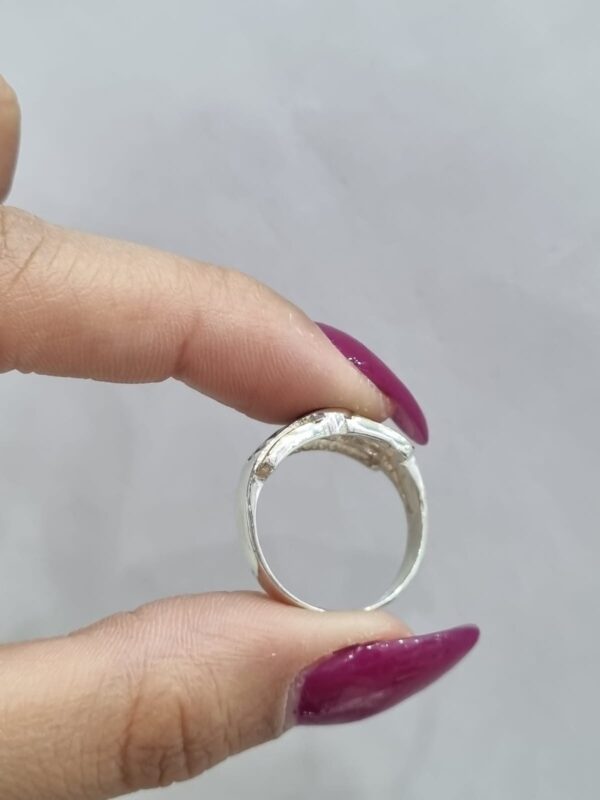 ANILLO de plata con oro y piedras diseño piedra central color negro n16 - Image 2