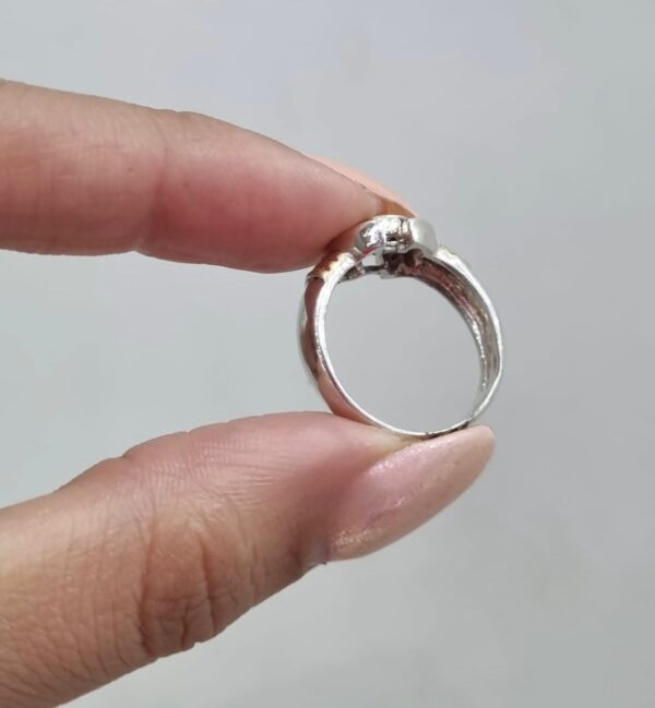 ANILLO de plata con oro y piedras blancas/violeta n16 - Image 3