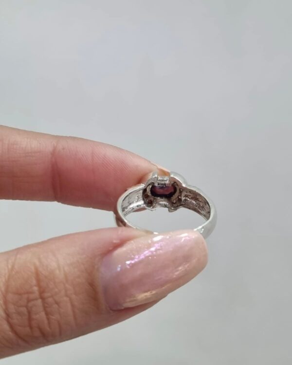 ANILLO de plata con oro y piedras blancas/violeta n16 - Image 6