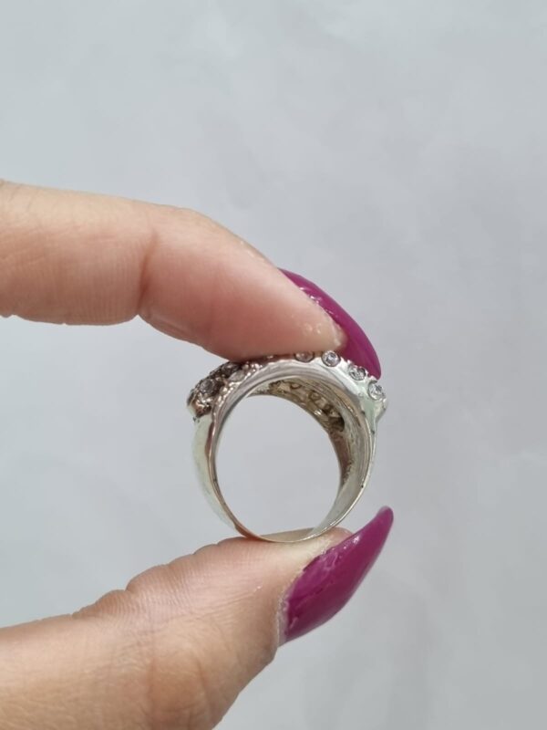 ANILLO de plata con oro y cubics n15 - Image 2