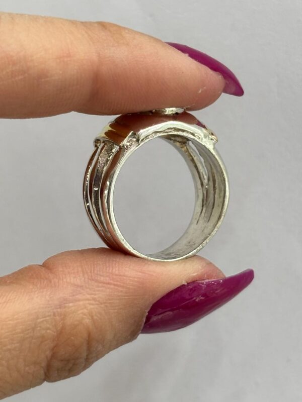 ANILLO de plata con oro y piedra n17 - Image 3