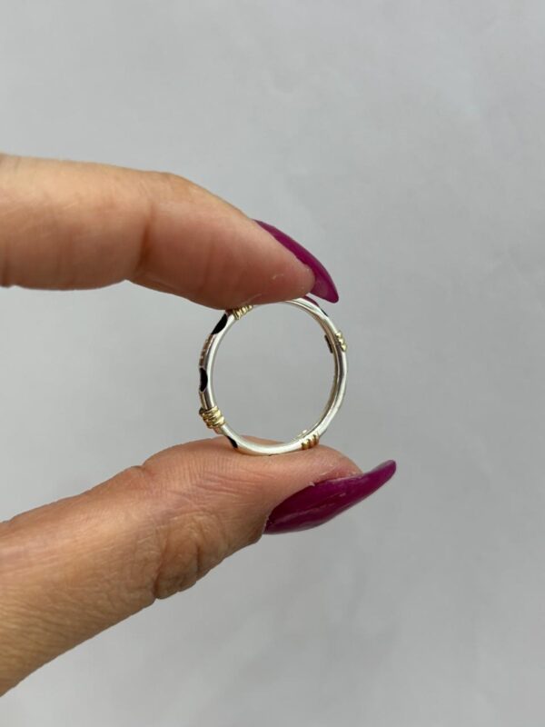 ANILLO de plata con oro modelo "Pelo de elefante" n15 - Image 2