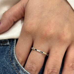 ANILLO de plata con oro modelo "Pelo de elefante" n20