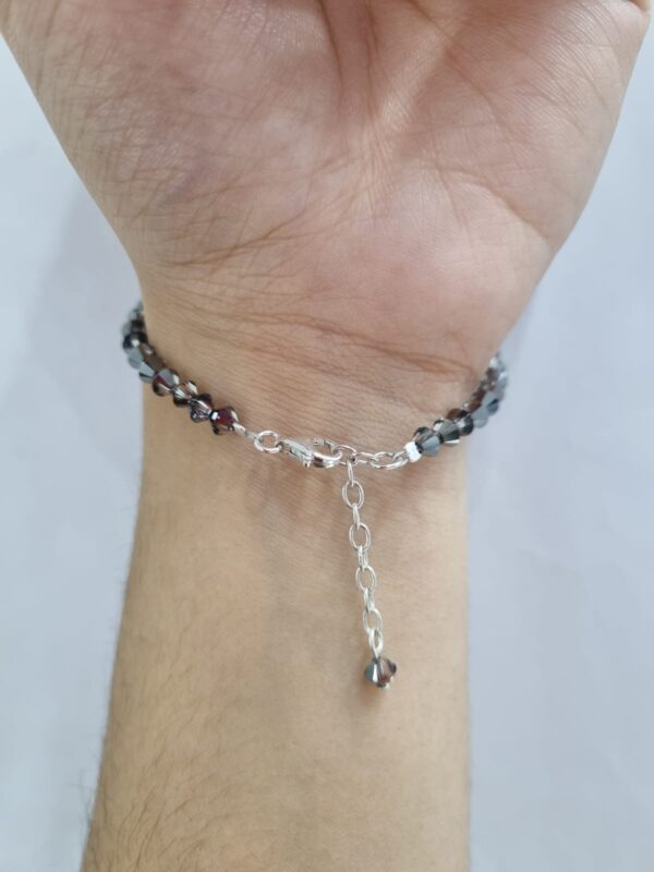 PULSERA de cristal europeo modelo con corazon gris - Image 3