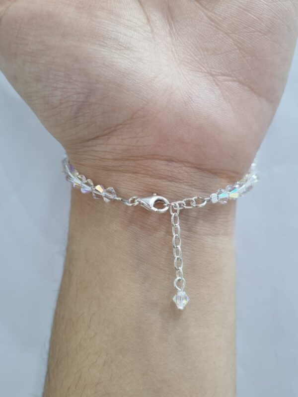 PULSERA de cristal europeo modelo con corazon aurora boreal - Image 2