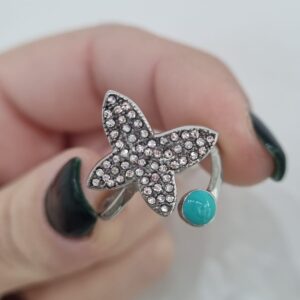 ANILLO de acero diseño "MARIPOSA"