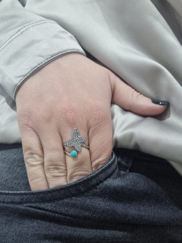 ANILLO de acero diseño "MARIPOSA" - Image 3