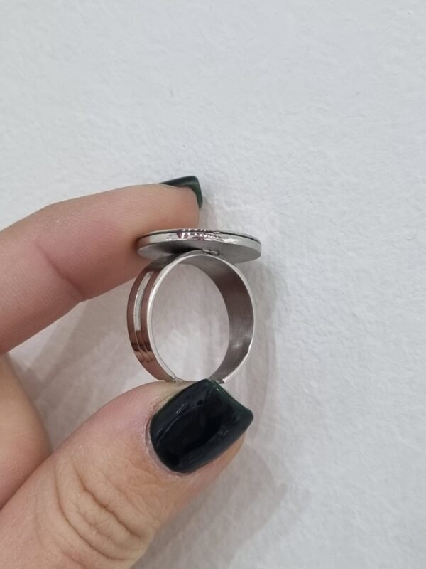 ANILLO de acero modelo " FLOR " - Image 2
