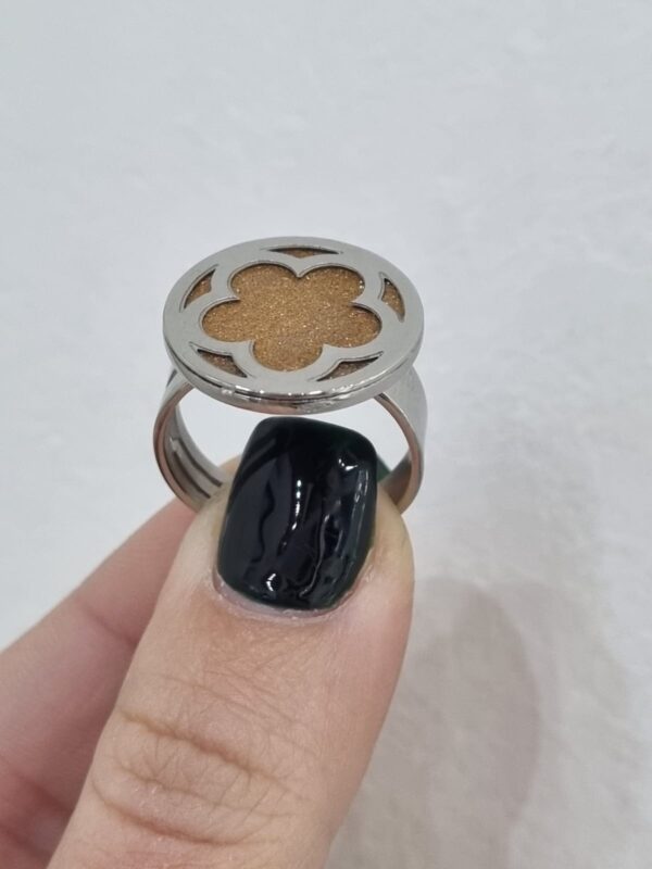 ANILLO de acero modelo " FLOR " - Image 3