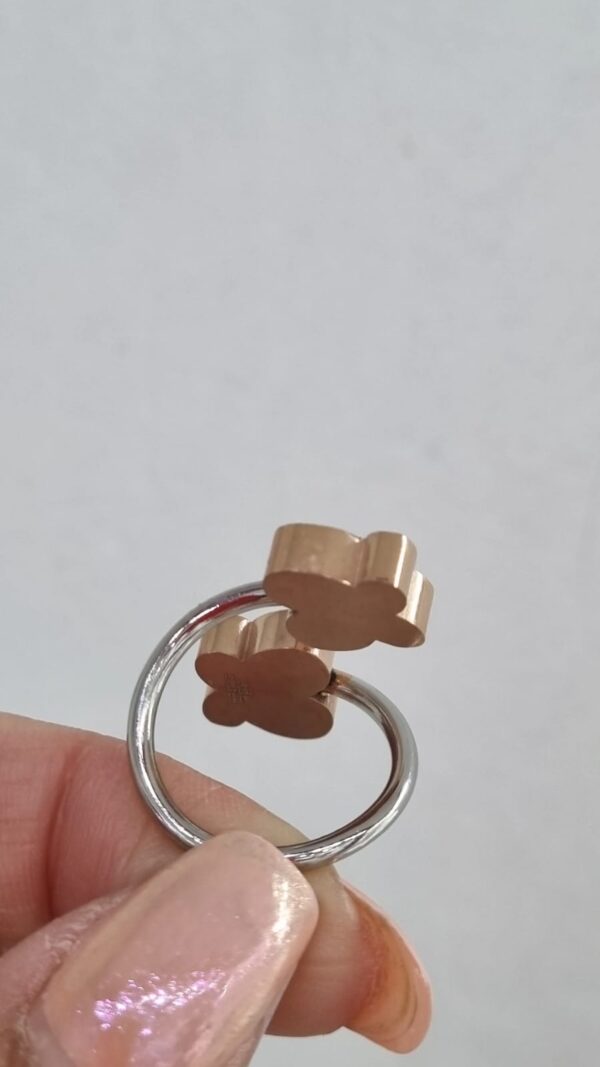 ANILLO de acero con MARIPOSAS rose - Image 2