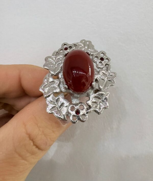 ANILLO de acero con simil piedra central - Image 2