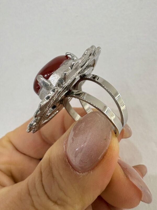 ANILLO de acero con simil piedra central - Image 3