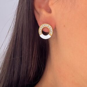 AROS de acero blanco diselo CIRCULO calado