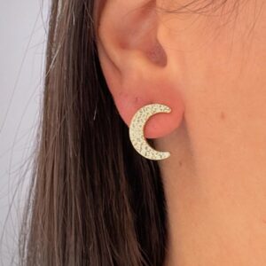 AROS de acero dorado diseño LUNA