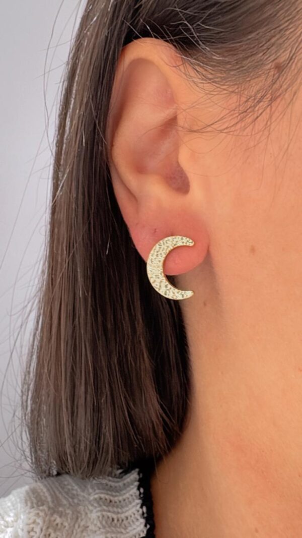 AROS de acero dorado diseño LUNA