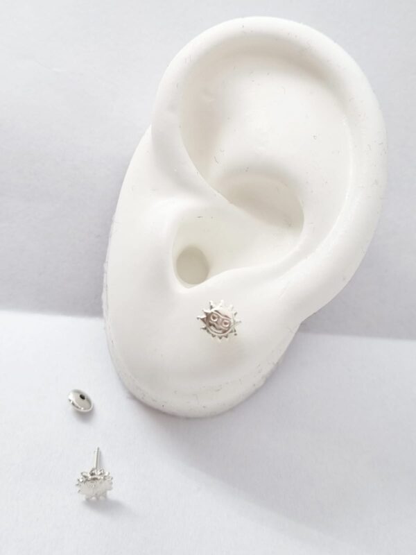 AROS de plata con sistema de cierre abridor diseño SOL de 6mm