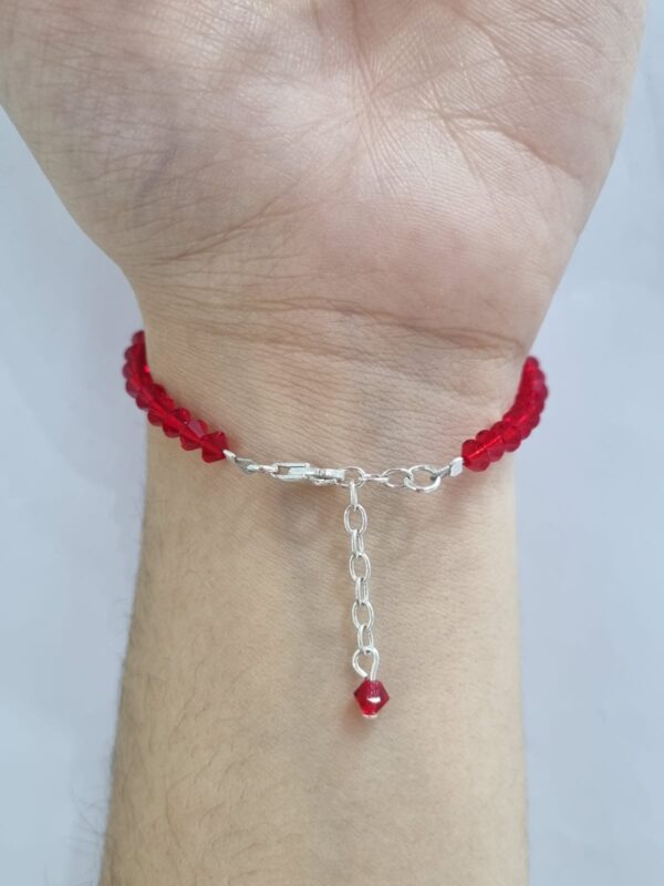 PULSERA de cristal europeo modelo con corazon rojo - Image 3