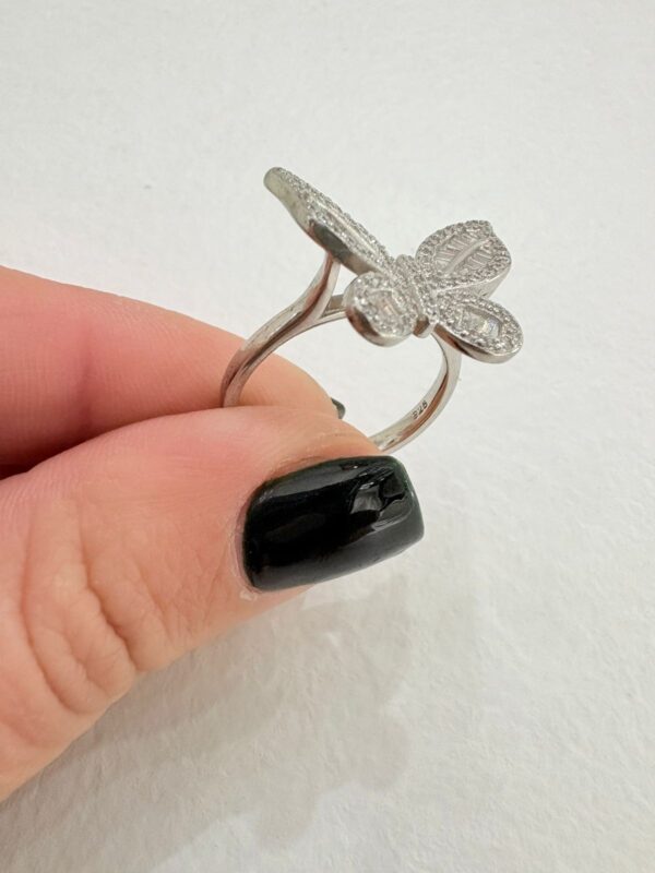 ANILLO MARIPOSA de plata rodinada N°21 - Image 2