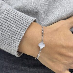 PULSERA de plata rodianda italy modelo TREBOL