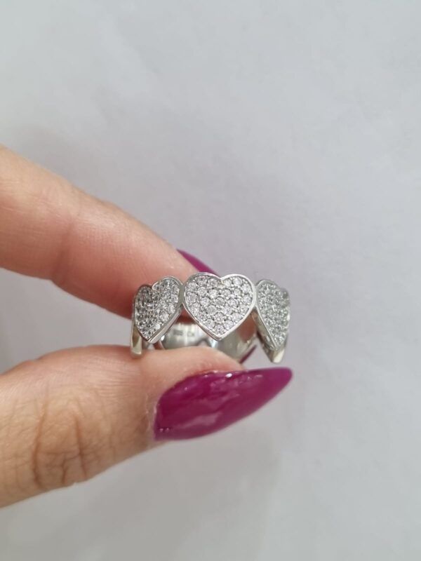 ANILLO de plata rodinada modelo SIN FIN DE CORAZONES n19 - Image 3