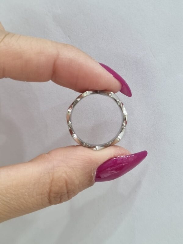 ANILLO de plata rodinada modelo SIN FIN DE CORAZONES n16 - Image 4