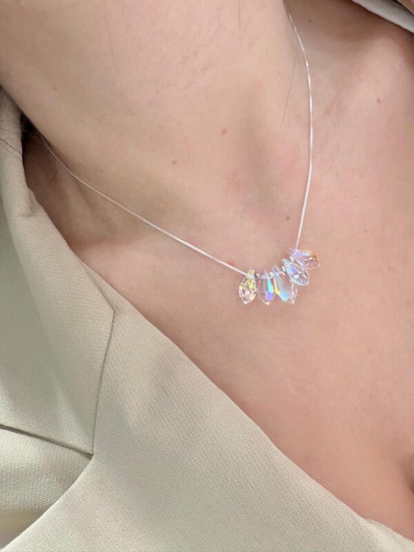 CONJUNTO de plata y cristal europeo modelo con cinco GOTAS