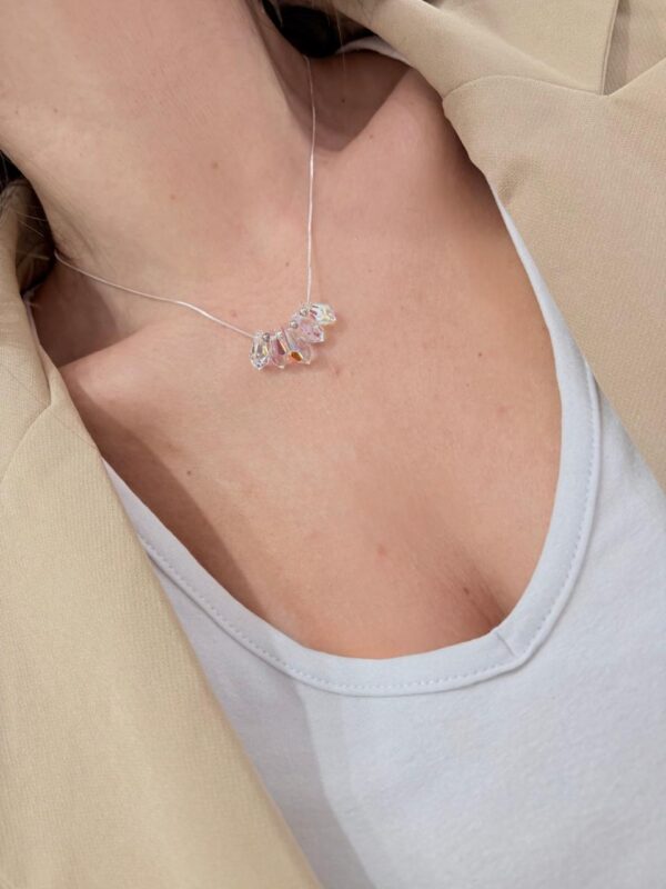 CONJUNTO de plata y cristal europeo modelo con cinco GOTAS - Image 2
