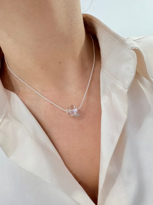 CONJUNTO de plata con DONA de cristal europeo facetado - Image 2