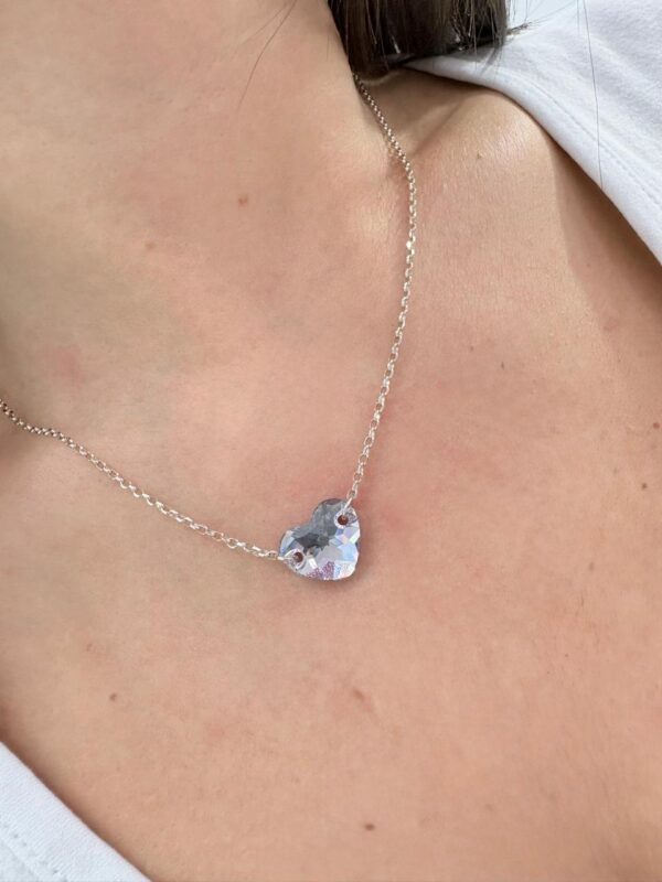 GARGANTILLA de plata con cristal europeo diseño AMOR - Image 2