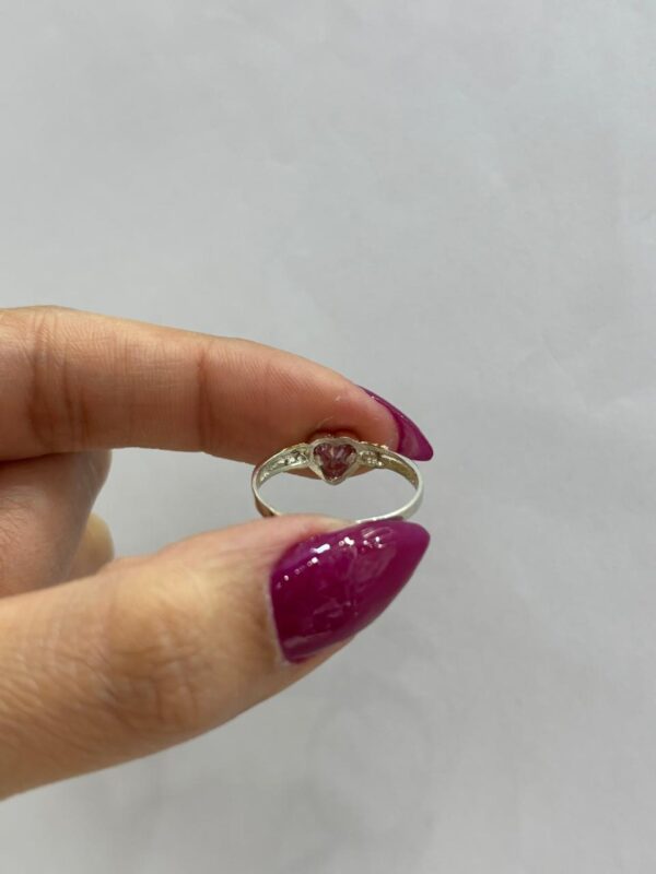 ANILLO de plata con oro centro corazon n18 - Image 5