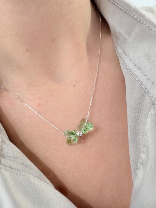 CONJUNTO de plata y dijes MARIPOSAS de cristal europeo - Image 2