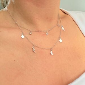 CONJUNTO de plata modelo GALAXIA
