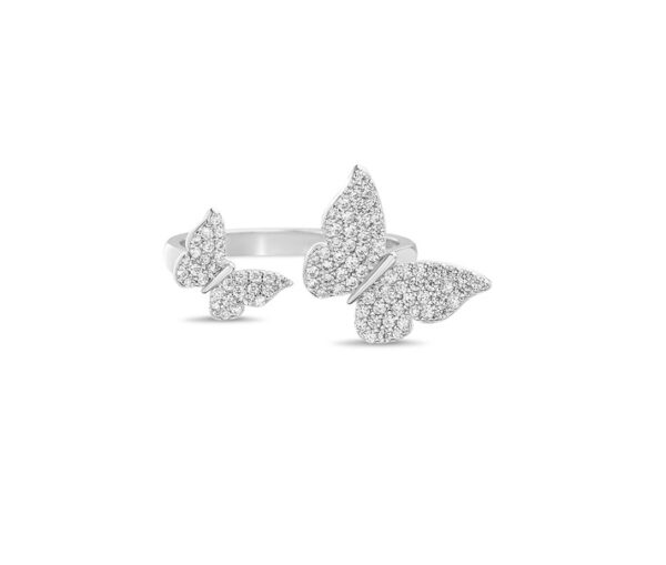 ANILLO de plata rodinada modelo mariposas n18 - Image 2