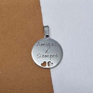 DIJE de acero modelo "AMIGAS POR SIEMPRE"