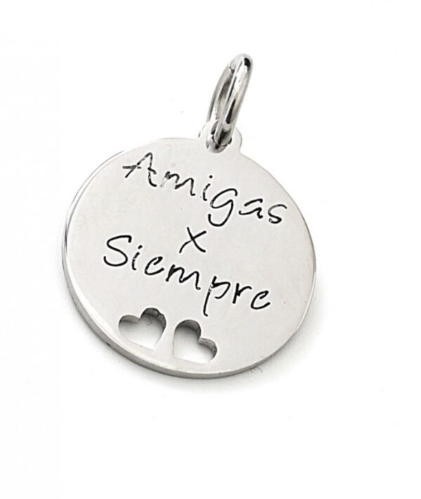 DIJE de acero modelo "AMIGAS POR SIEMPRE" - Image 2