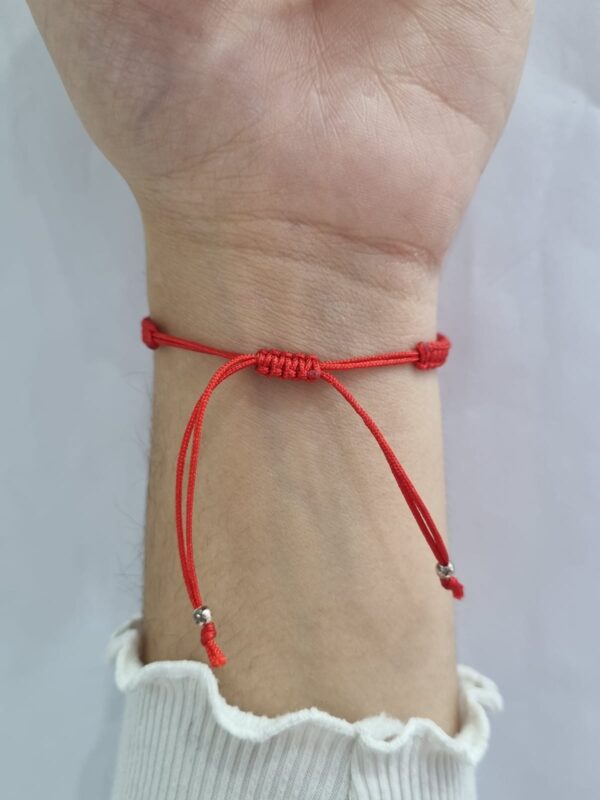 PULSERA ajustable de hilo ROJO con ESTRELLA de cristal europeo - Image 2