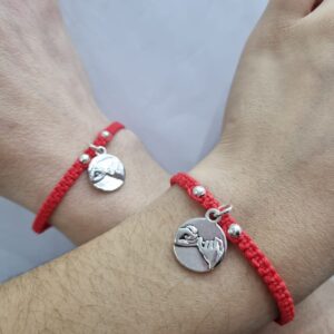 Set de pulseras de hilo diseño "AMIGAS"