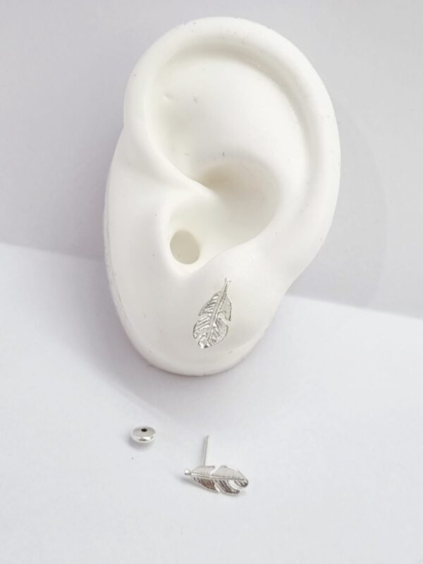 AROS de plata con sistema de cierre abridor diseño PLUMAS