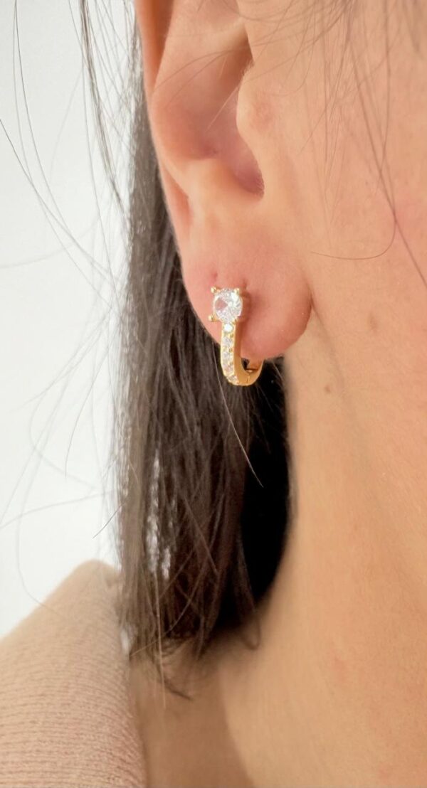 AROS de plata rodinada en dorado modelo HIU