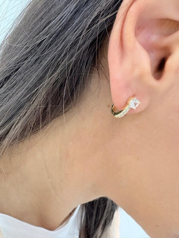 AROS de plata rodinada en dorado modelo HIU - Image 3