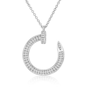 CONJUNTO de plata rodinada modelo CLAVO