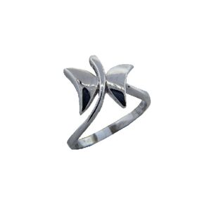 ANILLO de plata rodinada modelo mariposa n13