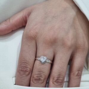 ANILLO de plata modelo en "corazon elevando"n19